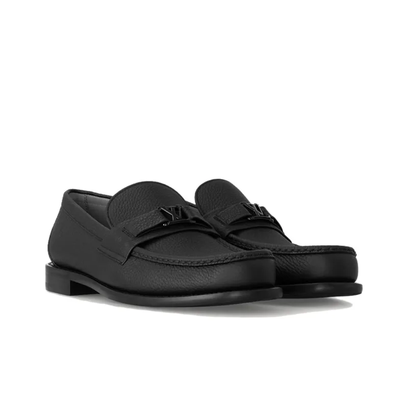 LOUIS VUITTON Major Loafers Men's Black-3