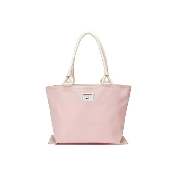 Skechers Fabric Tote Bag Shopping Bag Handbag Shoulder Bag Unisex Cream Strawberry With Whisper White
