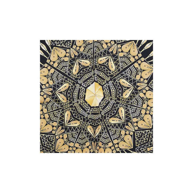 GUCCI Silk Scarves Unisex Black-2