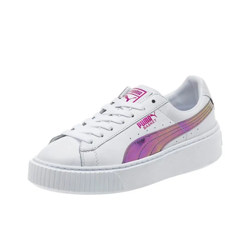 PUMA Basket Platform Rainbow 'White' Women's-1