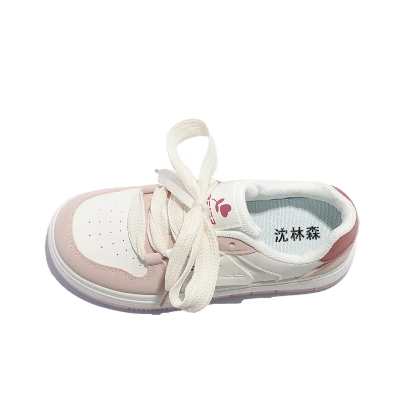 Shen Linsen Thermal Slip Resistant And Abrasion Resistant Low Top Skateboard Shoes Women's Beige Pink-4