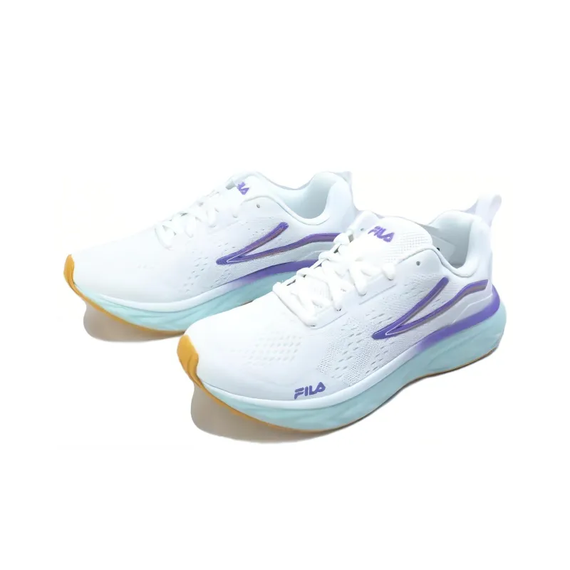 FILA Streamline Cushioning Wear-Resistant Low-Top Casual Shoes Women's White Purple-1
