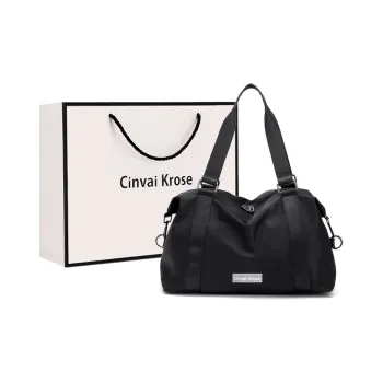 Simvay Clos Fabric Gym Bag Sports Bag Handbag Luggage Bag Storage Bag Travel Bag Large Size Men's Black
