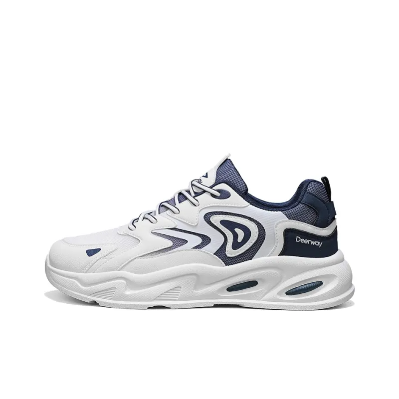 DEERWAY Cushioning Coverage Height Increasing Balance Support Low Top Platform Casual Chunky Sneakers Men's-8