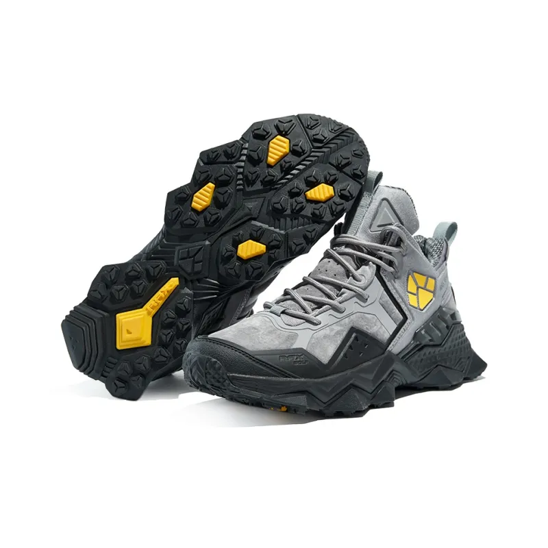 RAX Water Resistant Cushioning Anti Slip And Wear Resistant Low Top Hiking Shoes Men's Gray-4