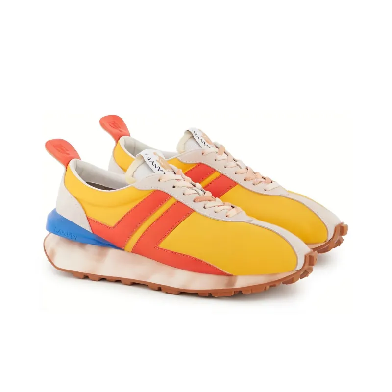 Lanvin Bumpr Cushioning Wear Resistant Low Top Casual Shoes Men's Yellow Orange White-2