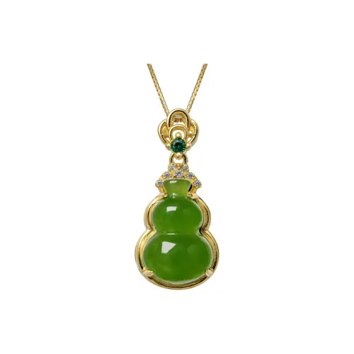 Princess Cui S925 Silver And Field Jade Pendants Women's Green Jade