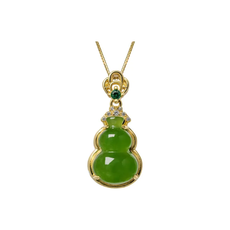 Princess Cui S925 Silver And Field Jade Pendants Women's Green Jade-0