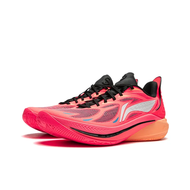LiNing SONIC 12 Cushioning Anti Slip Wear Resistant Breathability High Top Basketball Shoes Unisex Red-3
