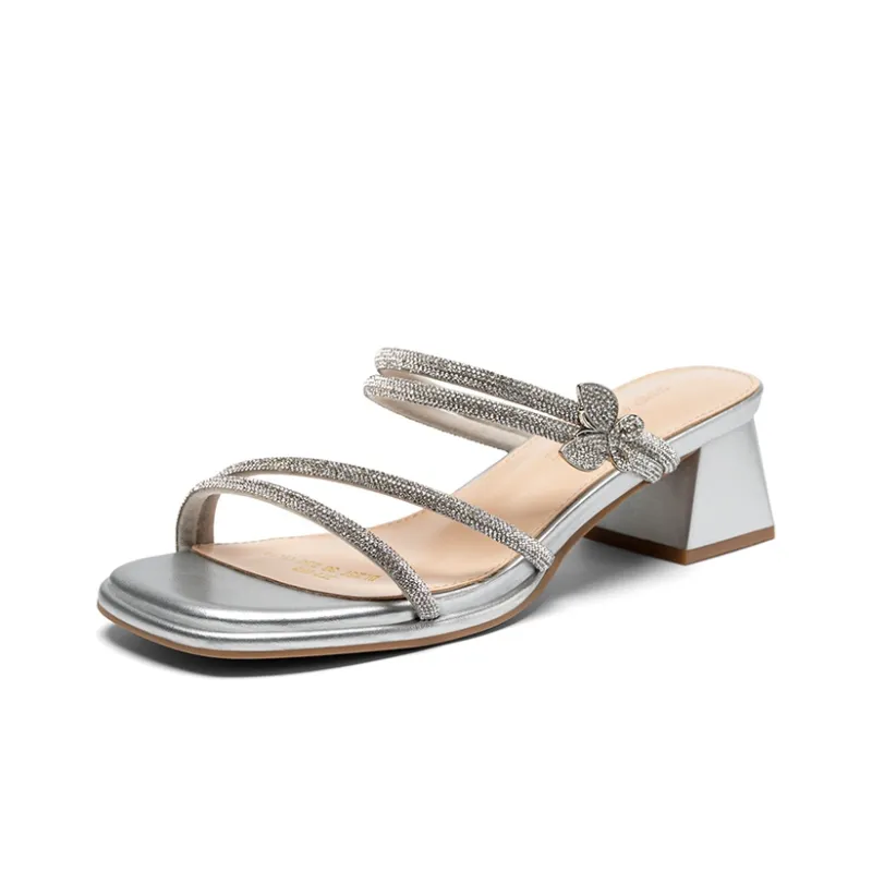 ZHR Slide Slippers Women's Silver-2