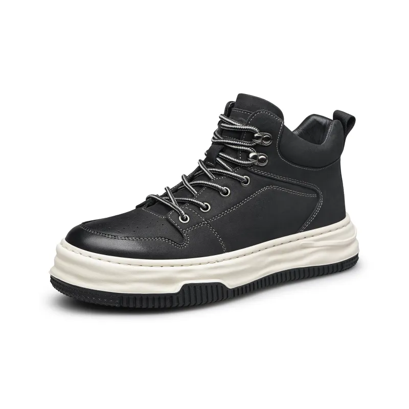ZRO Shock Absorbers High Top Skateboard Shoes 3.5cm Men's Black-1