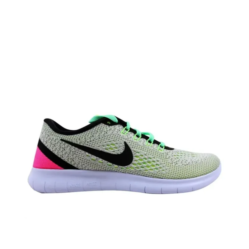 Nike Free Rn White/Black Volt Pink Blast Women's-1