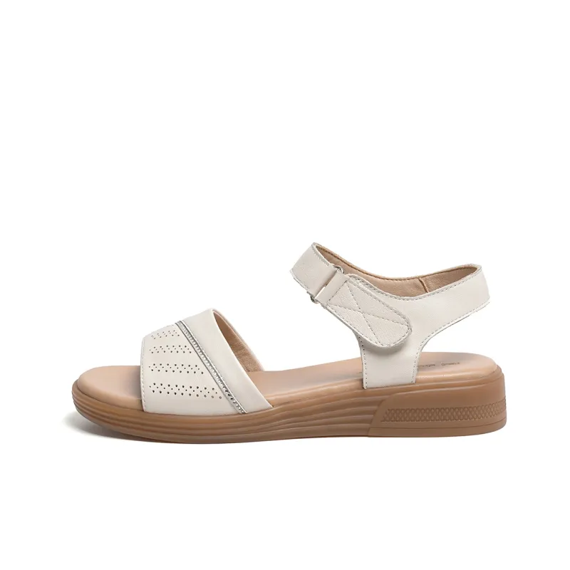 RED DRAGONFLY Casual Shoes Beach Sandals Women's Black/Ecru-7