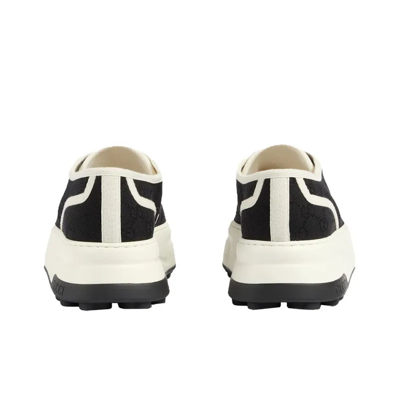 GUCCI Stylish Skateboarding Shoes Men's Black White-4