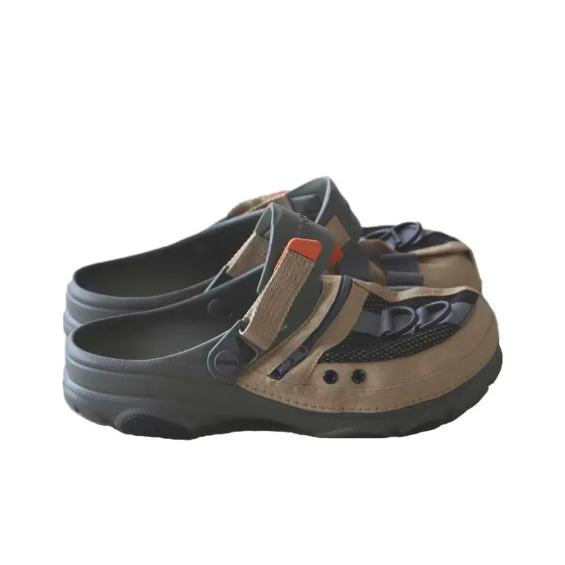 Crocs X Beams Fishing Vest Classic Clogs 'Tan Dusty Olive'-4