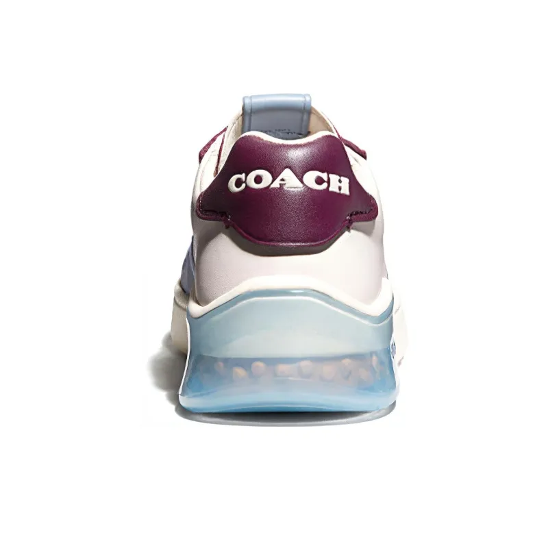 COACH Court CitySole Low Top Skateboard Shoes Women's White Blue Brown-3