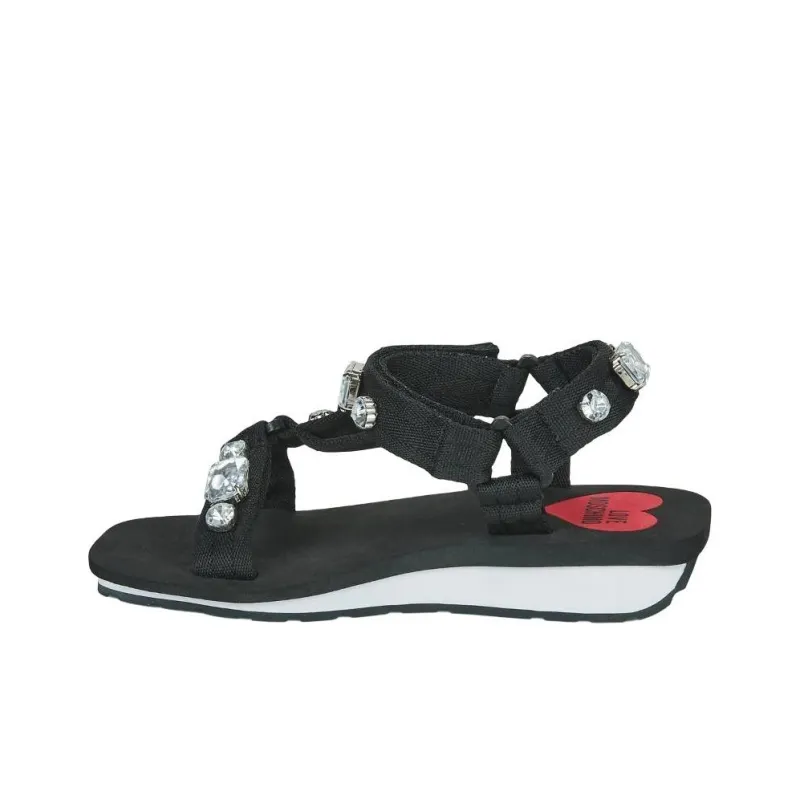 LOVE MOSCHINO Beach Sandals Women's Black-1