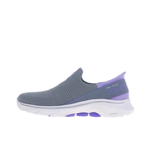 Skechers GO WALK 7 Casual Shoes Women's Low-Top Gray Purple