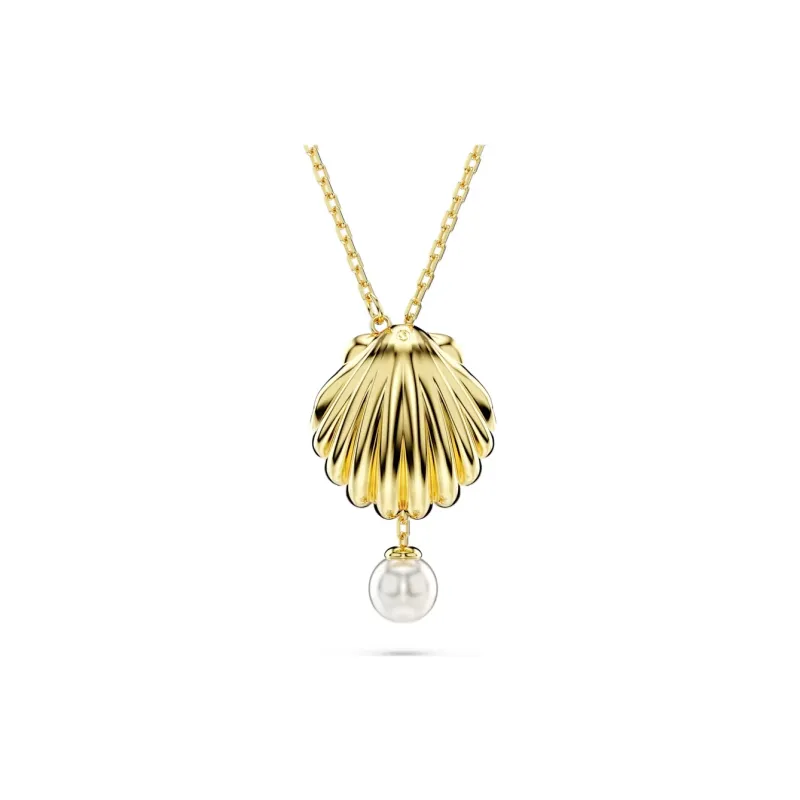Swarovski Idyllia Gold-Tone Plated Faux Crystal Faux Pearl Necklaces Women's Gold-3