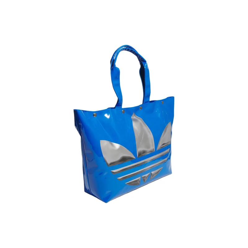 Adidas Originals Polyurethane Tote Bag Shopping Bag Shoulder Bag Handbag Regular Women's Bird Feather Blue-1