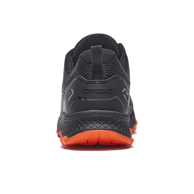 HOT POTATO Wear resistant Lightweight Breathable And Non slip. Low Top Trekking Shoes Unisex Black Orange-4