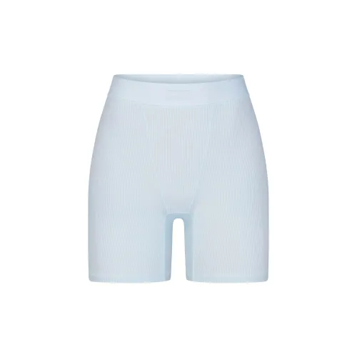 SKIMS SOFT t-shirt BOXER Underpants Women's CELESTE/Sky Blue