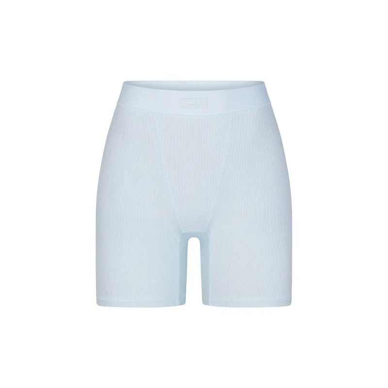 SKIMS SOFT LOUNGE BOXER Underpants Women's CELESTE/Sky Blue-0
