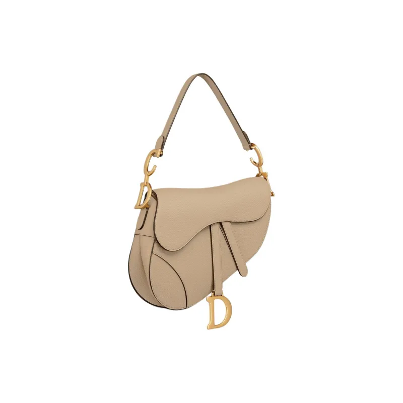 DIOR Saddle Grain Calfskin Saddle Bag, Shoulder Bag, Crossbody Bag, Handbag Women's Sand-1