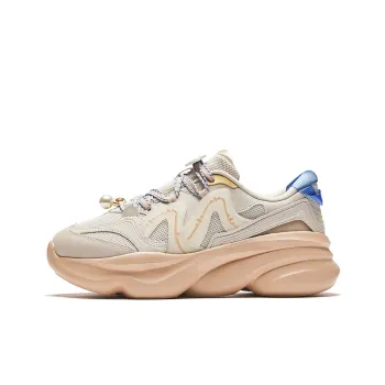 POP MART X Molly x Anta Collaboration 'ART TIME' Low Top Casual Shoes Women's Beige Brown