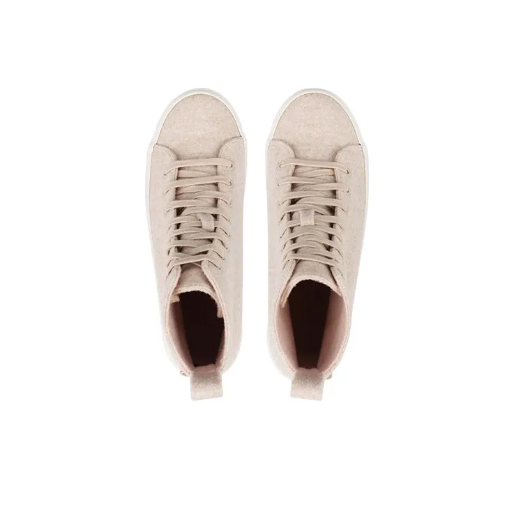 SUPERGA High-Top Casual Shoes Women's Beige-2