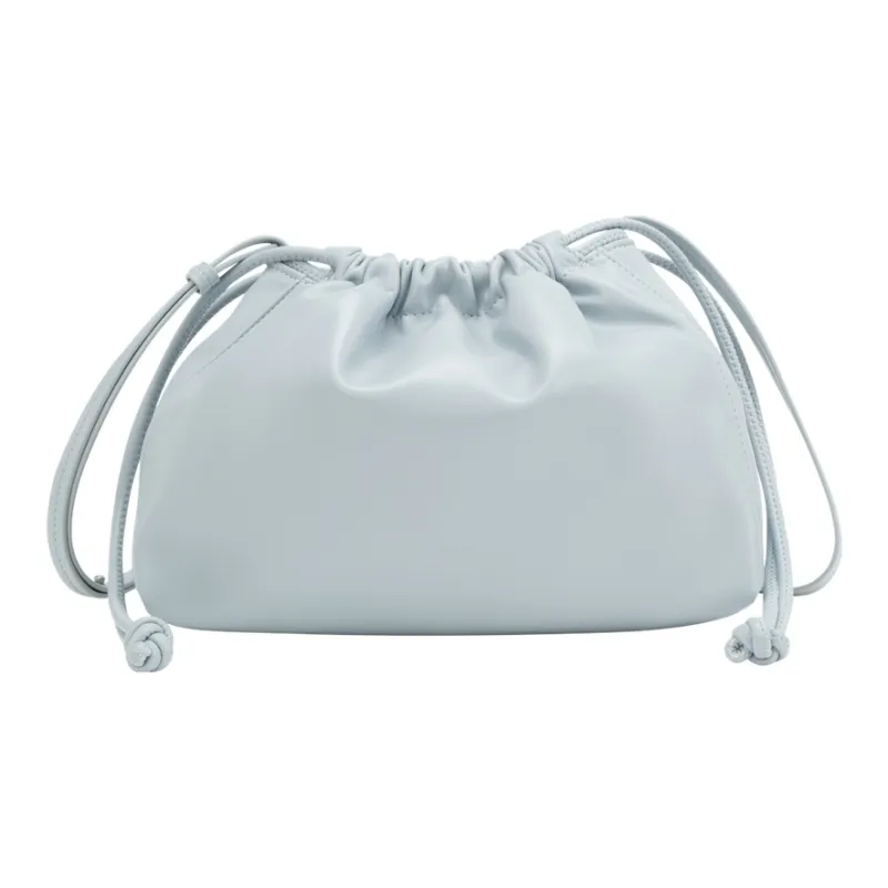 CALVIN KLEIN Synthetic Material One Shoulder Crossbody Puff Bag Women's Pearl Blue-0