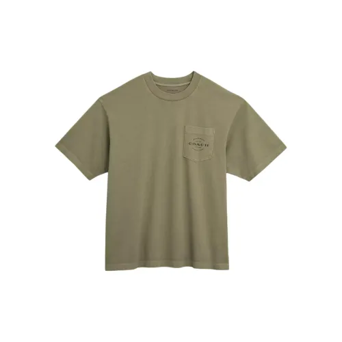 COACH T-Shirts Men Olive Green