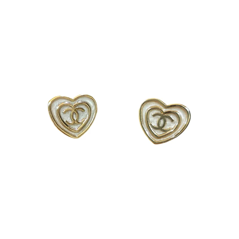 CHANEL Pearl Earrings Women's Gold-0