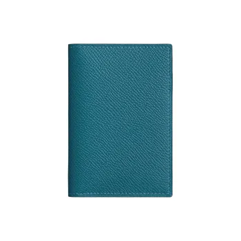 HERMES MC² Euclide Epsom Leather Coin Purse, Card Holder Men's D2 NEW BLEU JEAN New Denim Blue