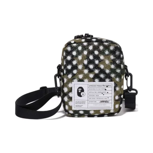 A BATHING APE JOSHUA VIDES Collaboration Cotton Shoulder Bag Crossbody Bag Mini Unisex Green