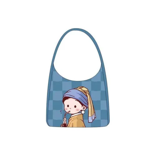 NEARAY Shoulder Bags Girlish With Pearl Earrings Blue