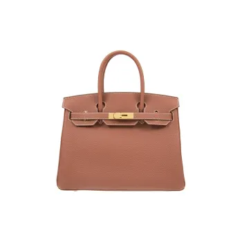 HERMES Birkin Togo Leather Birkin Bag Handbags Women's 4E Sienne Ochre Red