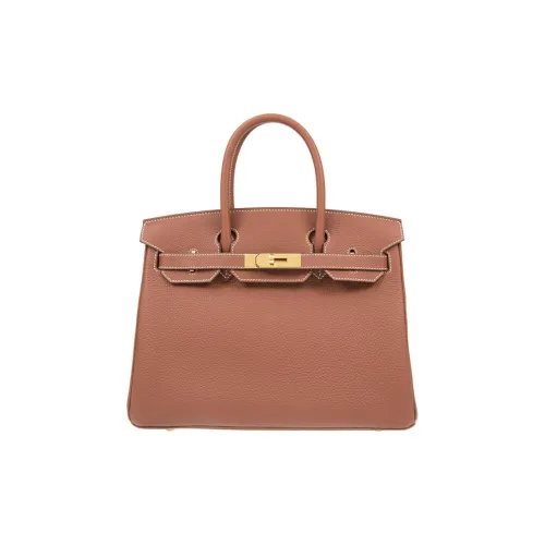 HERMES Birkin Togo Leather Birkin Bag Handbags Women's 4E Sienne Ochre Red
