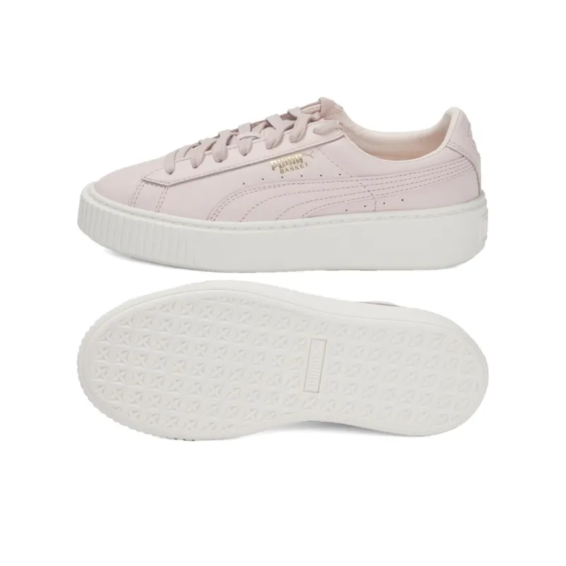PUMA Durable Breathable Low Top Skateboard Shoes Unisex Pink White-5