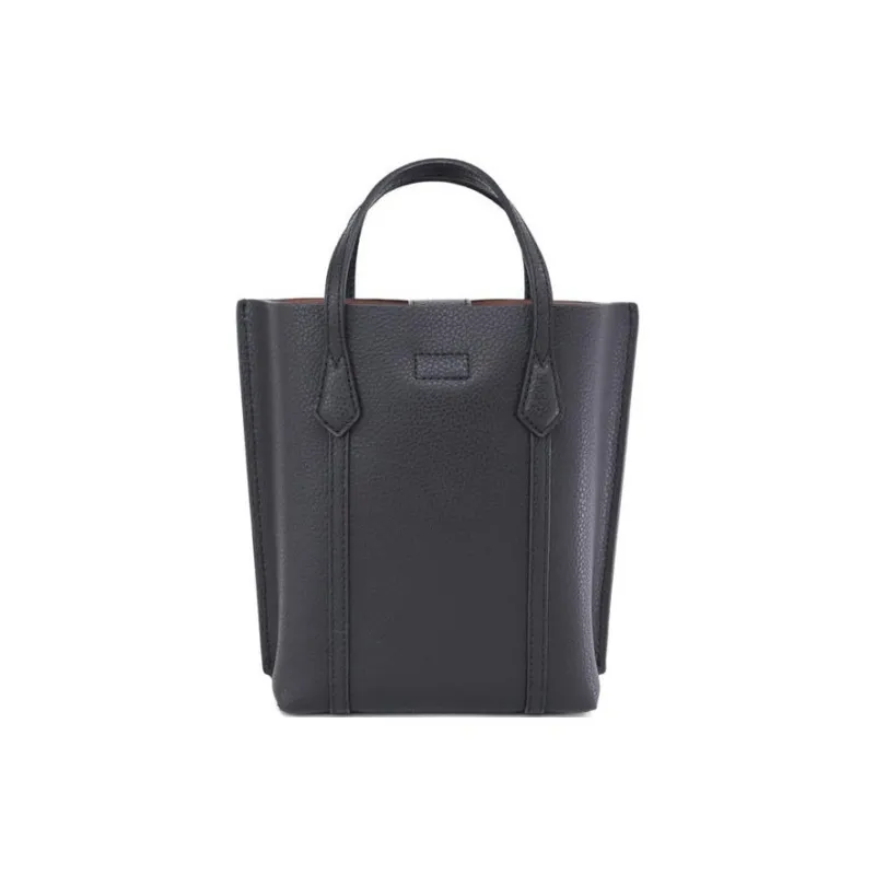 TORY BURCH Perry Embossed Leather Tote Bag Shopping Bag Shoulder Bag Crossbody Bag Handbag Mini Women's Black-2