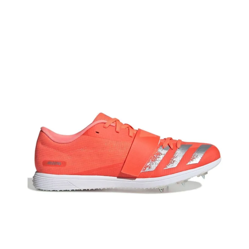 Adidas Adizero Triple Jump Cushioning Wear Resistant Low Top Running Shoes Unisex Silver Orange-1