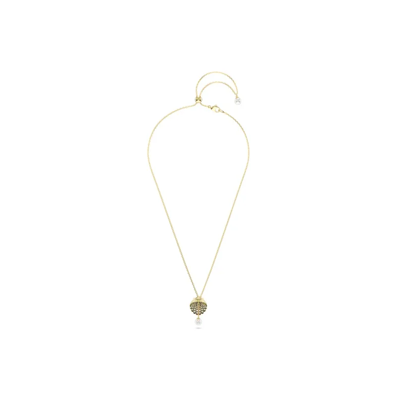 Swarovski Idyllia Gold-Tone Plated Faux Crystal Faux Pearl Necklaces Women's Gold-1