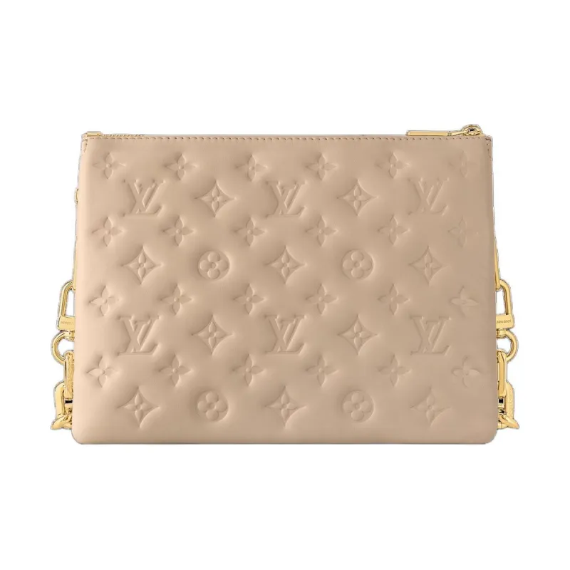 LOUIS VUITTON Coussin Lambskin Shoulder Bag, Crossbody Bag, Handbag Trumpets Women's Nude Pink-2