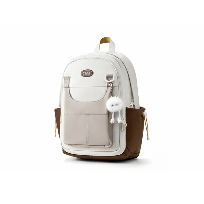 MR.ACE HOMME Polyester Backpack Regular Unisex Deep Sea Green/Chocolate Gray/Misty Purple Gray/Sweet Cool Black-8