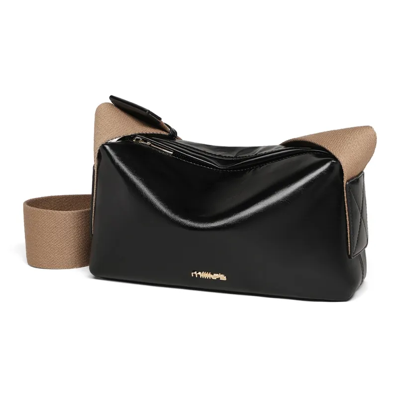 MILLIE'S Cow Leather Underarm Shoulder Bag Regular Women's Brown/Black-7