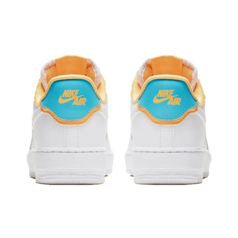 Nike Air Force 1 Low Se White Light Blue Fury Topaz Gold Women's-3