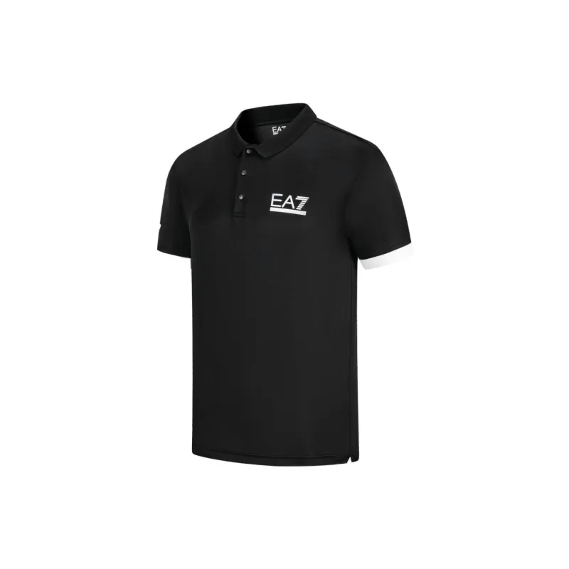 EMPORIO ARMANI EA7 SS24 Polo Shirt Men's Black-2