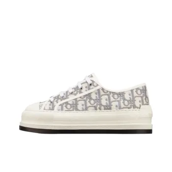 DIOR Walk'n'Dior Platform Shoes Low Top Stylish Skateboarding Shoes Women's Gray