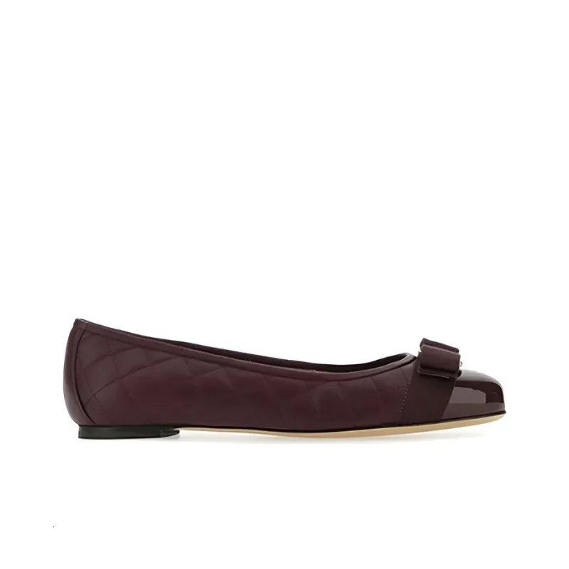 FERRAGAMO Varina Casual Single Shoes Women's Burgundy-1