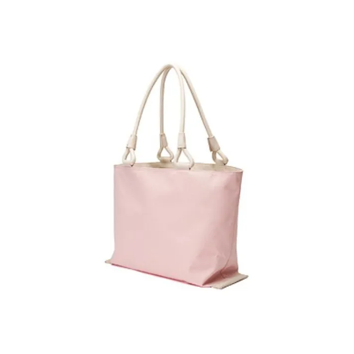 Skechers Fabric Tote Bag Shopping Bag Handbag Shoulder Bag Unisex Cream Strawberry With Whisper White-2